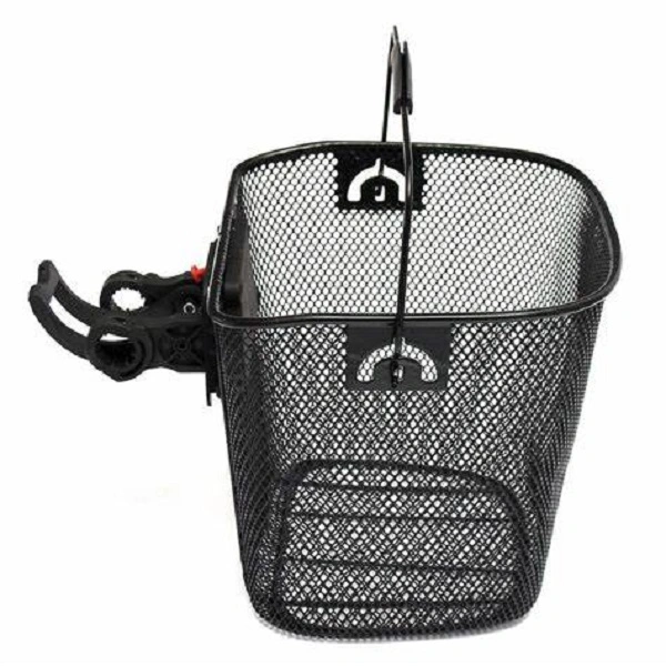 Popular Rear Steel Mesh Bicycle Basket with Handle of Bicycle Parts